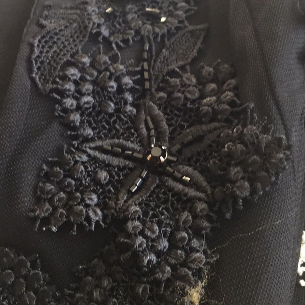 Alice&Olivia Black/cream Pamela tulle mini dress - Picture 8 of 8